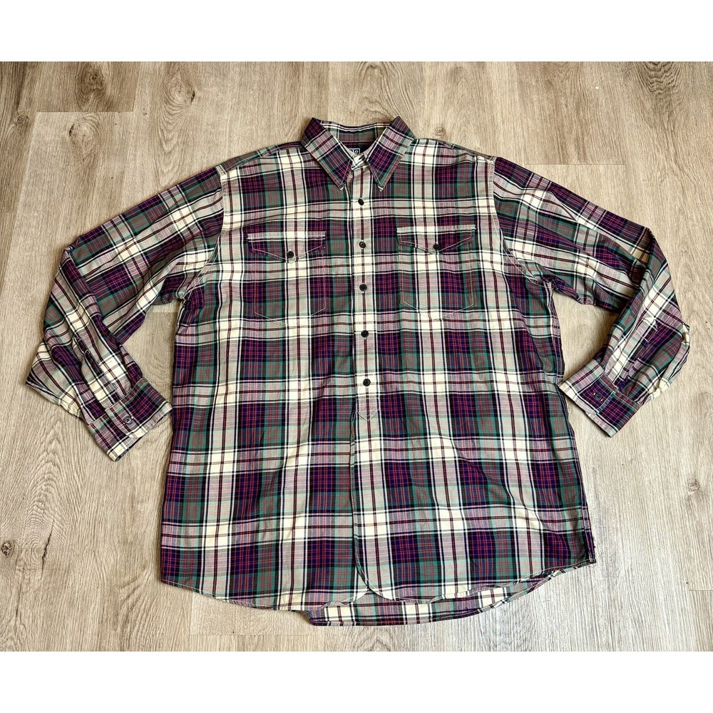Polo Ralph Lauren Woodsman Workshirt Flannel Shirt Mens Large Plaid